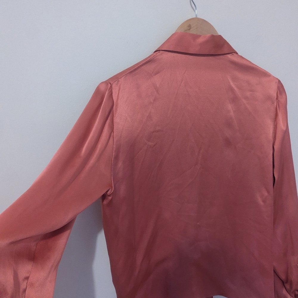 Anna Molinari Pink Silk Tie Top - Picture 9 of 10